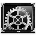 Grey Steampunk System Preferences Icon 128x128 png